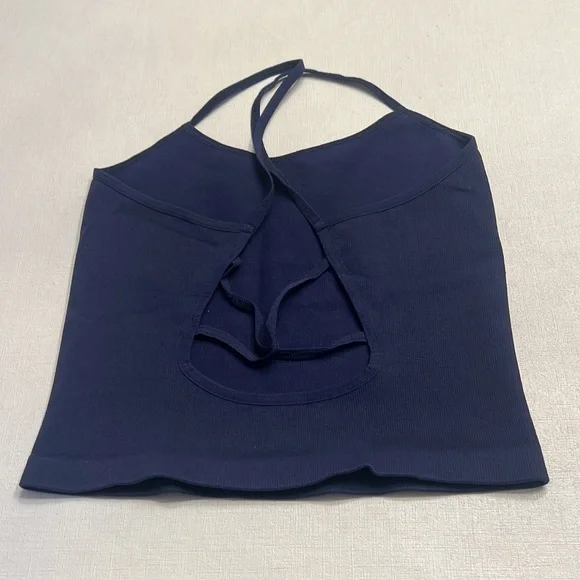 Free People Strappy Back Tighten Up Tank Navy - Picture 4 of 5